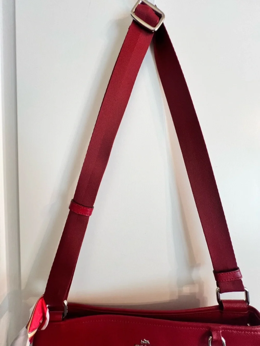 Coach Cherry Red Signature Crossbody Bag - Picture 7 of 11
